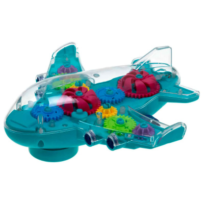 Авиалайнер прозрачный со световыми и звуковыми эффектами Движок 1toy Т23915 1